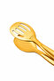 Table Ready Set of 3 Steel Tongs Gold - 4