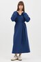V-Neck Long Sweatshirt Indigo - 2