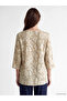 Original V-Neck Patterned Blouse - 4