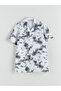 Lcw Kidswhite Tie-Dye Patterned Boy's Shirt