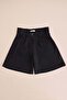 Stone Detailed Adjustable Waist Girls' Shorts - 3