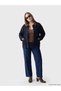 Two Mt Shop Quality Velvet Shirt Collar Women's Jean Jacket - 2