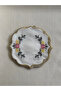 Kanavi̇çe Embroidered Yellow-Pink Oval (6 Pcs) Linen Cocktail Servette Coffee so Presentation