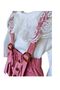 Girl's Festive Salopet 2-3-4-5 Years Old Leather Pleated Skirt - Lace Detailed Body Set - 4