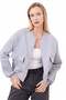 3 Threaded Snap Oversize Crop Jacket - 2