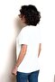 V-Neck Short Sleeve Relaxed Fit White T-Shirt - 4