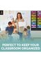 Heavy Duty Storage Pocket Chart for Classroom, 20 Pocket Storage Organizer with 4 Over-Door Hangers - 3