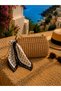 Wicker Women's Mini Shoulder Bag with Gold Chain & Summer Daily Handbag + Scarf as a Gift | - 2