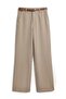 Belted Linen Look Straight-Leg Trousers - 5