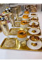 Stainless Steel Gold Color 4 Piece Baton Serving Tray Luxury Presentation