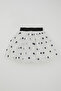 Girl's Tutu Skirt with Score Pattern, Glittery Elastic Waist, Age 5-10, White - 5