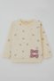 Girl's Tights Set with Spanish Style Floral Pattern and Bow Detail, 1.5-5 Years, Cream - 6