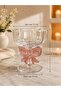 2-Piece Pink Bowknot Glass Footed Dessert Bowl Set, Ice Cream Bowl and Presentation Bowl - 4