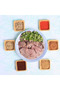 Bamboo 6-piece square cookie/goodie bowl set, 9x9 cm. depth: 1.8 cm. - 4