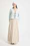 Hardy Tie-Up Muslin Blouse Blue - 2