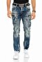 C-1178 Men's Jean Trousers with Piece Stitched Pocket Detail - 3