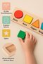3D Wooden Geometric Blocks – Motor Skills and Coordination Game with Colorful Educational Shapes - 3