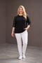 Stone Printed Blouse with Chiffon Detail on the Sleeves - 2