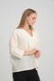 V-Neck Thin Linen Oversized Blouse (B24-002) - 3