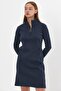 Vertical Collar Zippered Tunic Dress (B22-21501) - 3