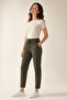 Women's Double Leg Sweatpants Khaki 2629