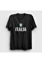 Unisex Black Emblem Italia Italy T-Shirt 457328Tt