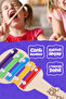 Wooden Guitar Xylophone 5-Note Educational Musical Toy - 2