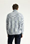 Turtleneck Oversize Patterned Knitwear Sweater - 4