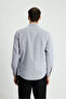 Long Sleeve Slim Fit Slim Fit Classic Striped Cotton Easy-Iron Shirt - 3