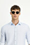 Long Sleeve Slim Fit Slim Fit Patterned Sports Cotton Shirt - 4
