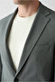 8 Drop Muscle Fit Long Athletic Cut Mono Collar Seersucker Striped Jacket - 4