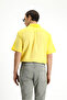 Short Sleeve Regular Fit Button Collar Linen Look Cotton Sports Shirt - 7