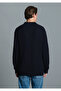 Navy Blue Textured Knitwear Polo 0710383-70490 - 5
