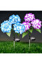 white WHITE 1pc Solar Hydrangea, LED Outdoor Solar Garden Lights, Solar Lawn Lights for Garden, Yard - 2