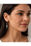 Natural Stone Apatite and Pearl Detailed Steel Earrings