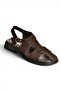 Y291880002 Brown Genuine Leather Suede Women's Sandals - 7