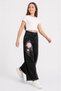 26904-26 Girls' Denim Trousers Wide Leg Floral Embroidery Detailed Tassel Leg Casual Comfortable Jean Pants - 6
