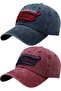 Unisex Vintage Hawaiian Embroidered Adjustable Baseball Cap Hat Set of 2