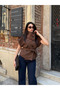 Brown Livorno Epaulet Belted Vest - 504326 - 4