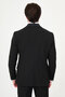 Straight Slim Fit Removable Shawl Collar Men's Groom Suit Black - 45455.26Y - 5
