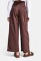 Women's Bitter Brown Palazzo Fit High Waist Organic Linen Trousers - 7