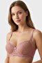 Women's Dusty Rose Lace Padded Bra - 2