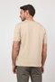 Beige Crew Neck Short Sleeve Pocketless Slim Fit Cotton T-Shirt 1011260166 - 3