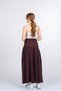 Women's Summer Burgundy Alora Parachute Fabric Skirt with Tie Detail Stylish Daily Comfortable 6894 - 5