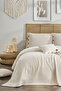 Wexsa Series 100% Cotton Dowry Pique Set Single Size 160X240Cm 1 Coverlet, 50X70Cm 1 Pillowcase, 40X40Cm 1 Throw Pillowcase