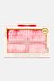 3 Pieces Textured Head Band With Wristband Set, Pink