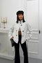 New Season Women's Polka Dot Stand Collar Short Belted Trench Coat - 4