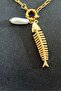 Nerman 4053 2171 Pearl Detailed Lucky Fish Steel Necklace - 6
