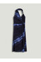 Batik Desenli Midi Elbise - 5