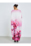Pink Floral Loose Fit Kaftan - 5